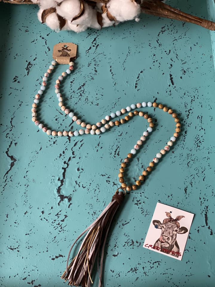 Boho Tribal Long Tassel Necklace