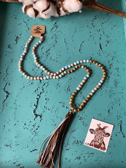 Boho Tribal Long Tassel Necklace