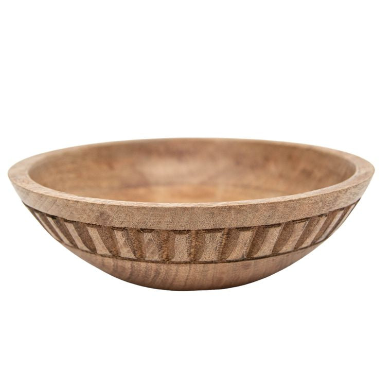 Mango Wood Hand Carved Bowl