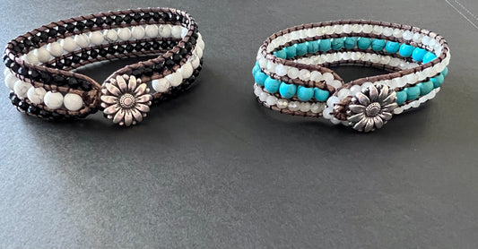 Crystal Glass Wrap Bracelets