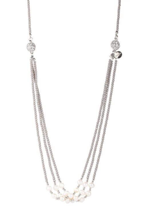 Socialite Convertible Crystal Necklace-GRAY