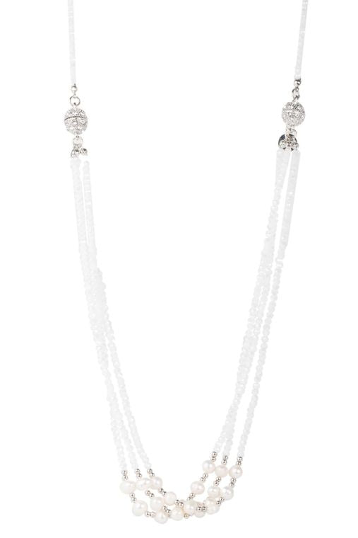 Socialite Convertible Crystal Necklace-WHITE