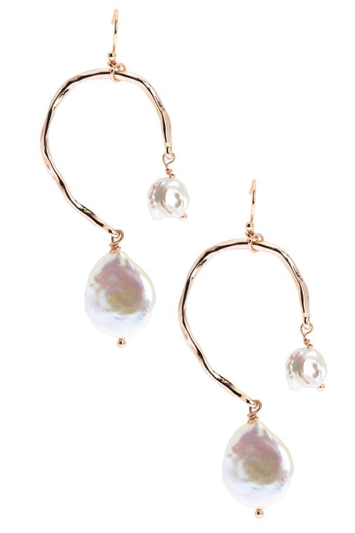 Uneven Pearl Drop Earrings