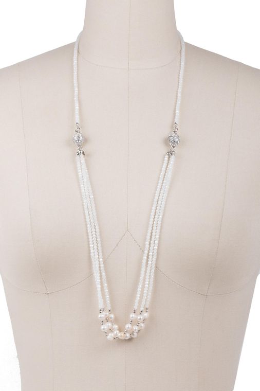 Socialite Convertible Crystal Necklace-GRAY