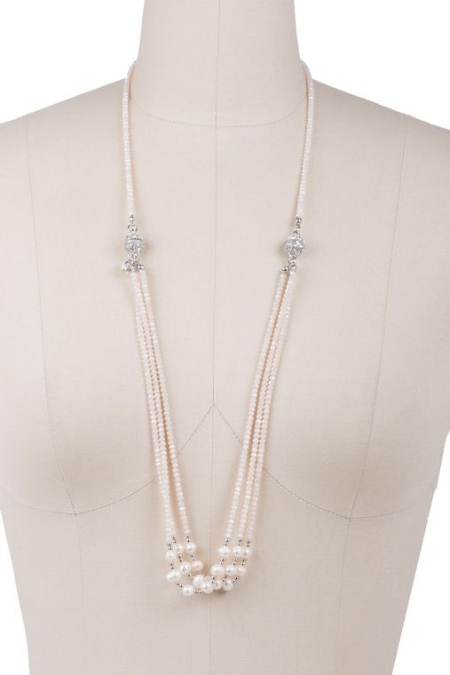 Socialite Convertible Crystal Necklace-GRAY